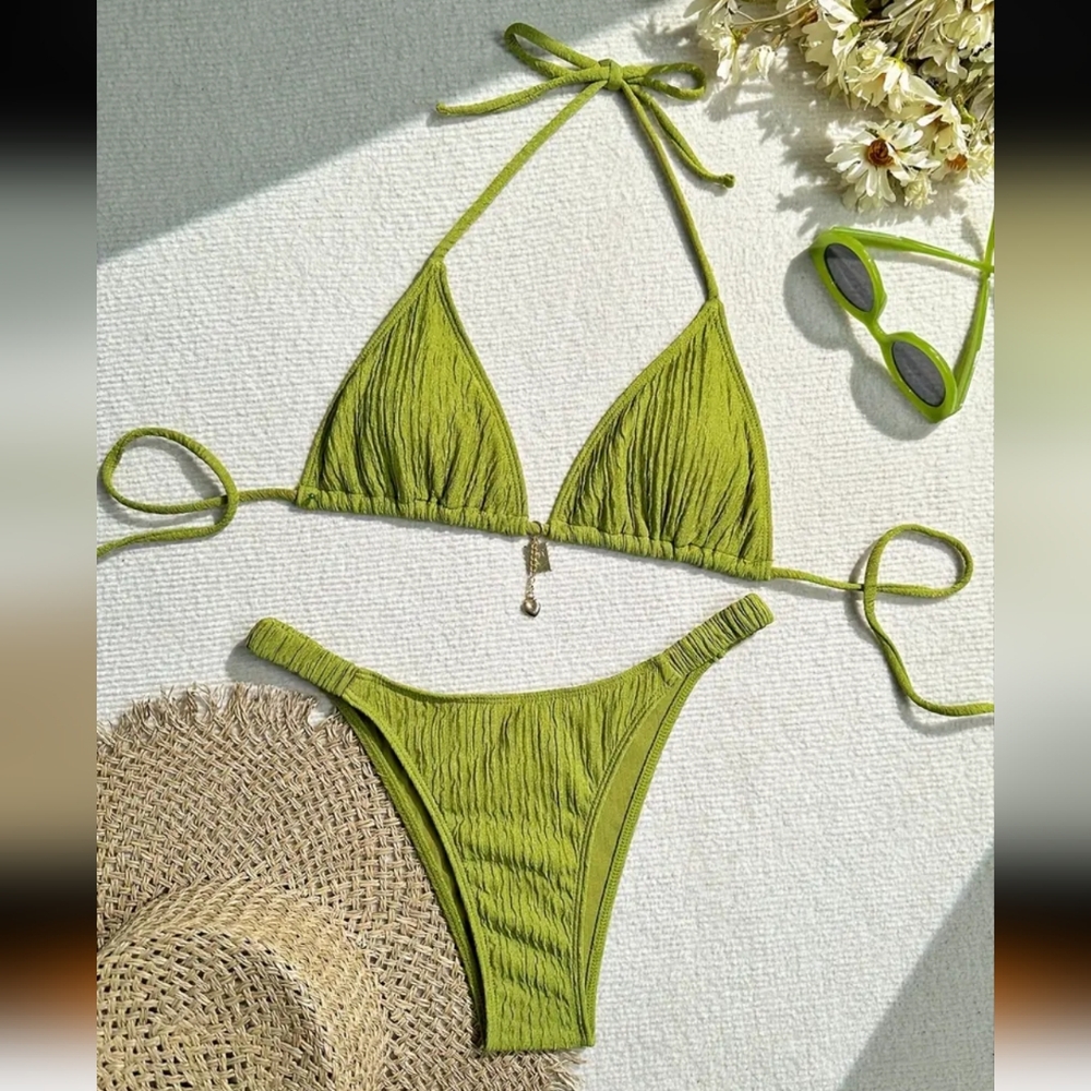 Olive Green Bikini Set